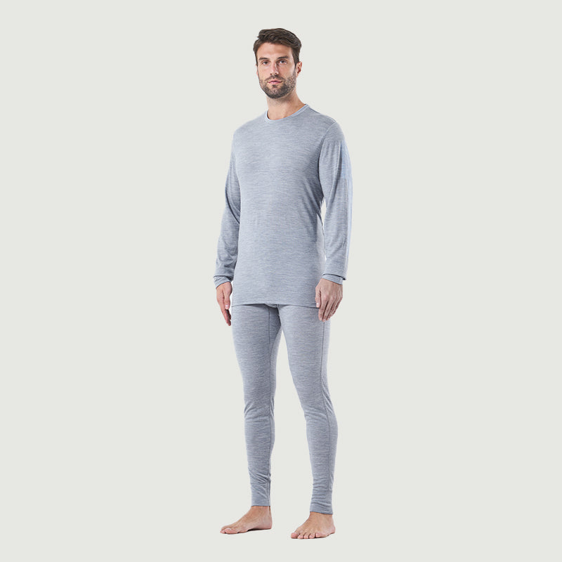 Ropa interior térmica 100% lana merina para hombre Verde militar - MT22