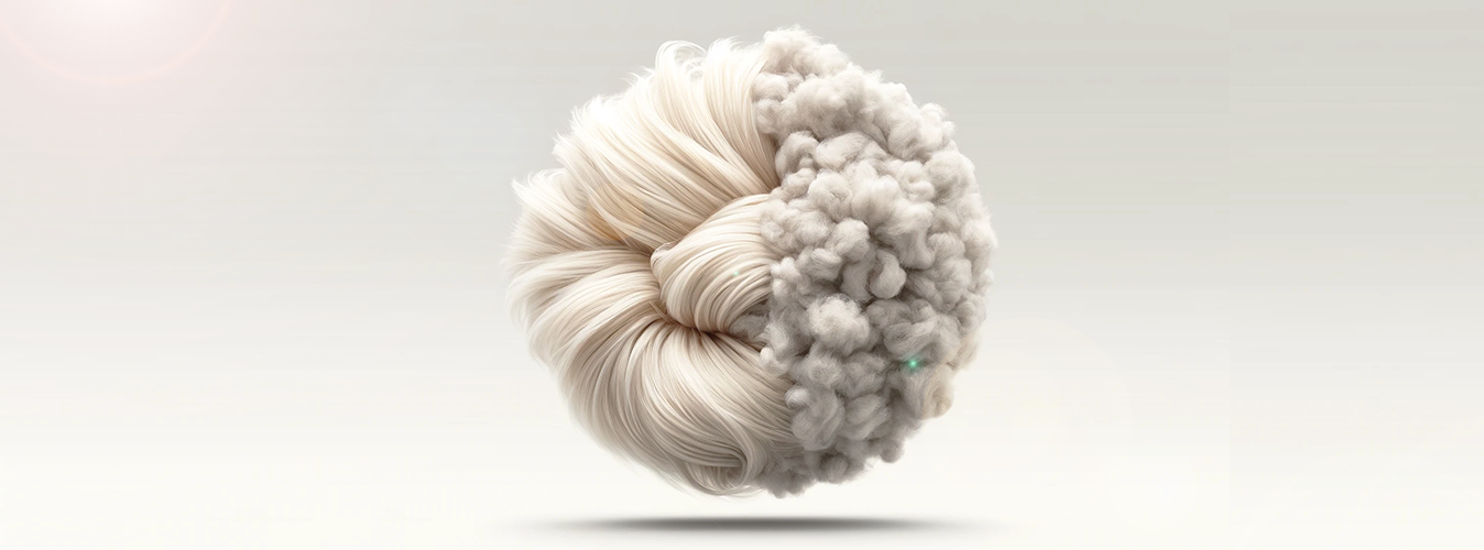 Merino wool and nylon blend fabric showing a durable, stretchy, and high-performance surface.
