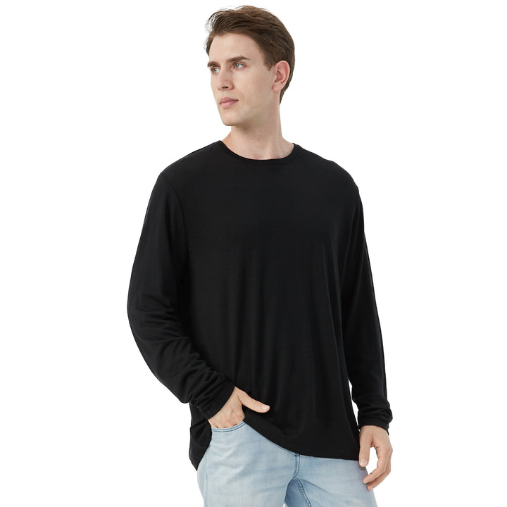 Men's 100% Merino Wool Base Layer Black - MT03