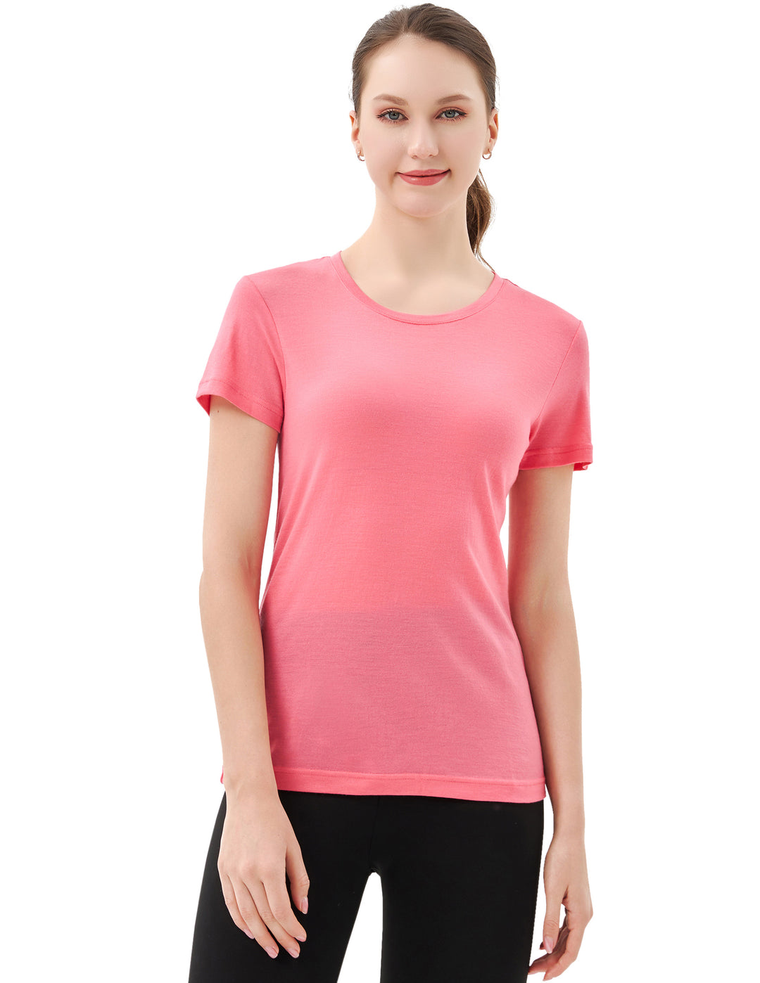 Women’s 100% Merino Wool T-Shirt Pink - MT28