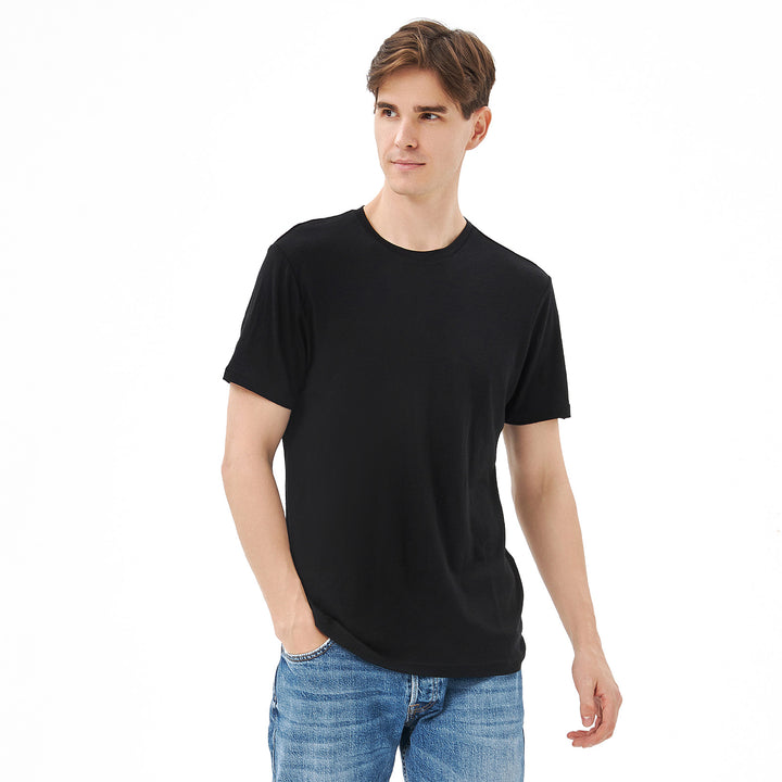 Men's 100% Merino Wool T-Shirt Black - MT27