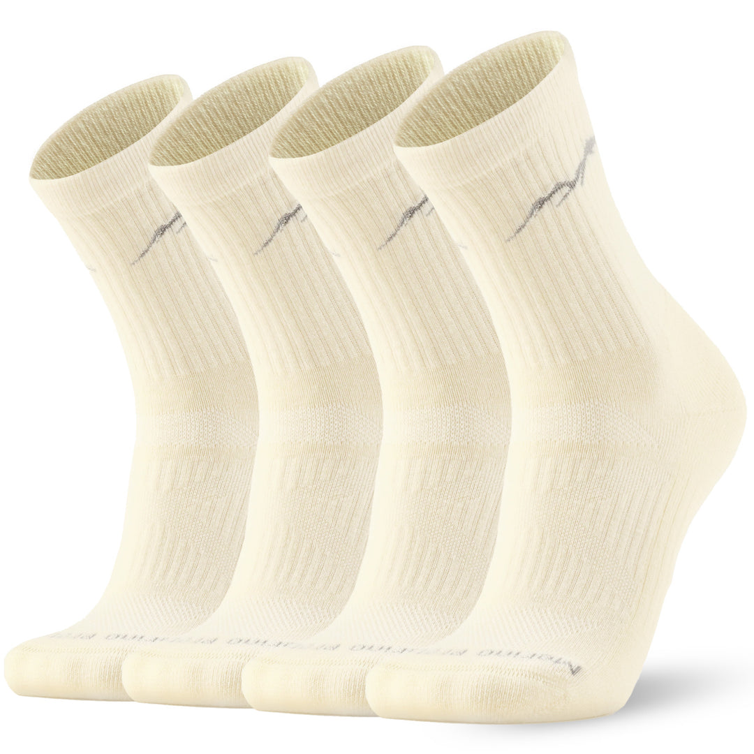 Women’s 4 Pairs Organic Merino Wool Socks Beige - MT17
