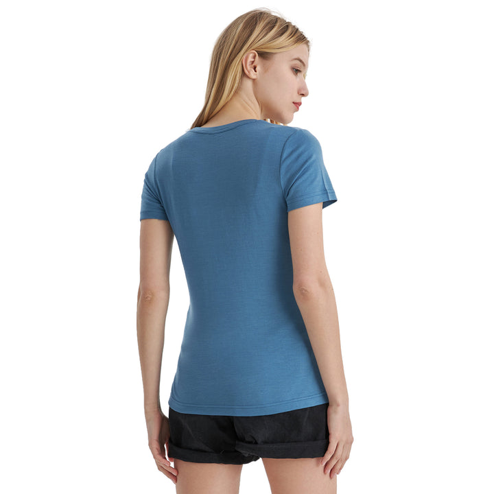 Women's Merino 170g Classic Short Sleeve T-Shirt Lake Blue