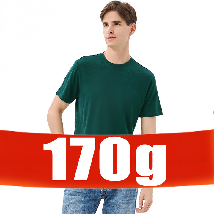 Men's Merino 170 Classic Short Sleeve T-Shirt Forest Green