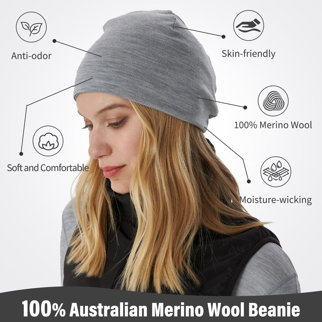 Gorro De Invierno Tao De Lana Merino 100% - Suave, Elástico, Caliente, Para Hombre Y Mujer, Hecho En Italia