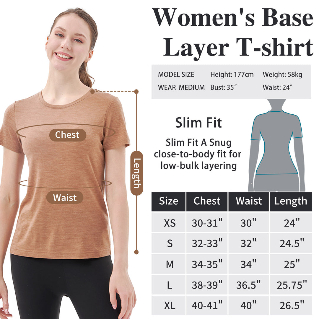 Women's Merino 170 Classic Short Sleeve T-Shirt Caramel