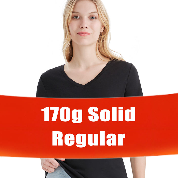 Damen-T-Shirt mit V-Ausschnitt, 100 % Merinowolle, Schwarz – MT10 