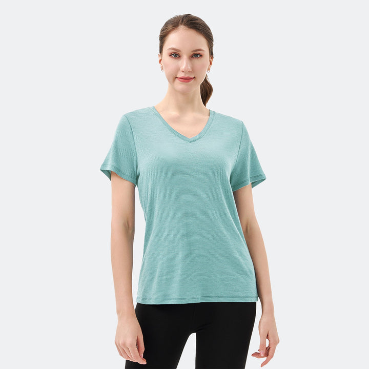 Women's Merino 200g V-Neck Short Sleeve T-Shirt