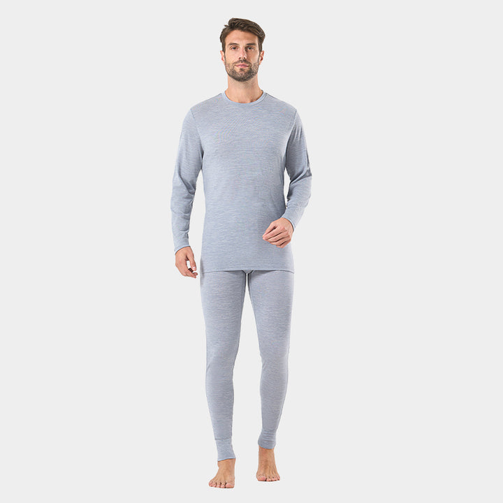 Ropa interior térmica 100% lana merina para hombre Verde militar - MT22 