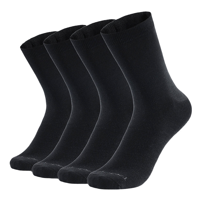 Damensocken aus Bio-Merinowolle, 4 Paar, Schwarz – MT17