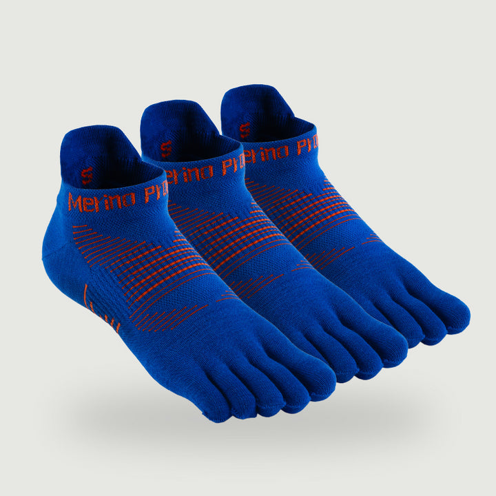 Merino Hike Lightweight No‑Show Five-Toe Socks - 3 Pairs