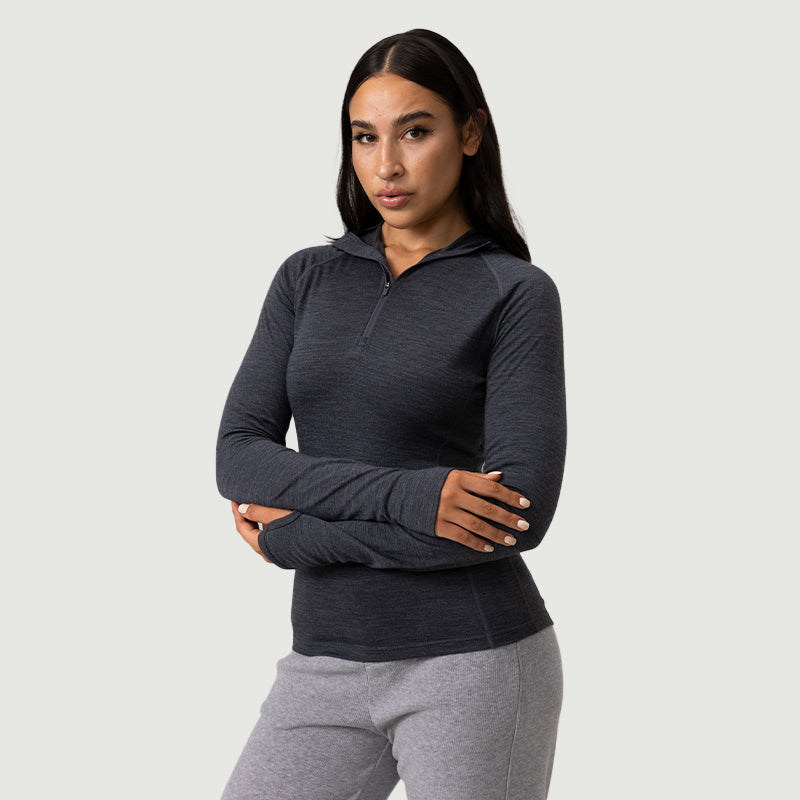 Women’s Merino 200g Long Sleeve Half Zip Hoodie