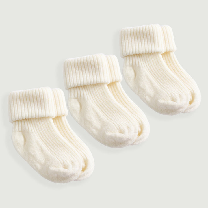 Polainas de cuello para niños de lana merino Azul Melange -MT13