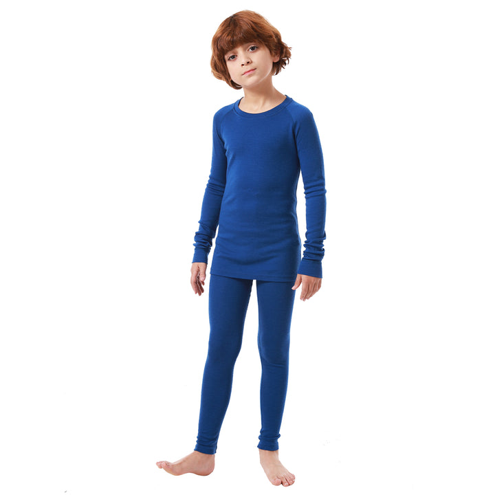 Kids Merino Wool 250g Base Layers Set Midnight Blue