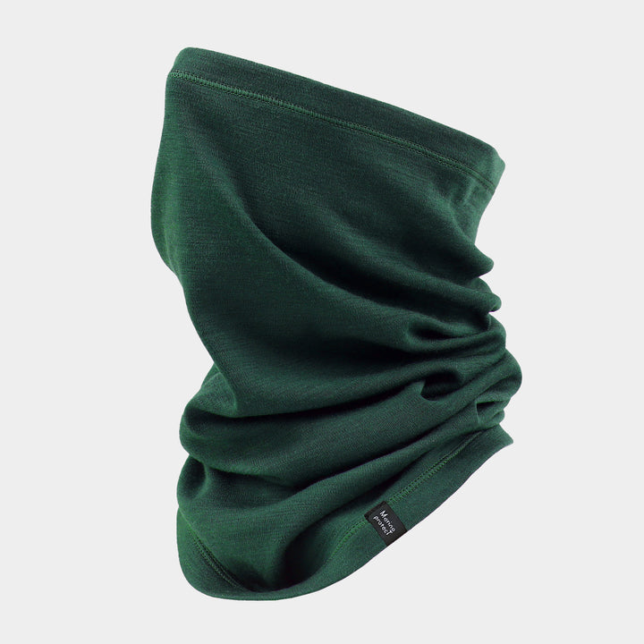 Unisex-Halsgamaschen aus 100 % Merinowolle, Dunkelgrün – MT06