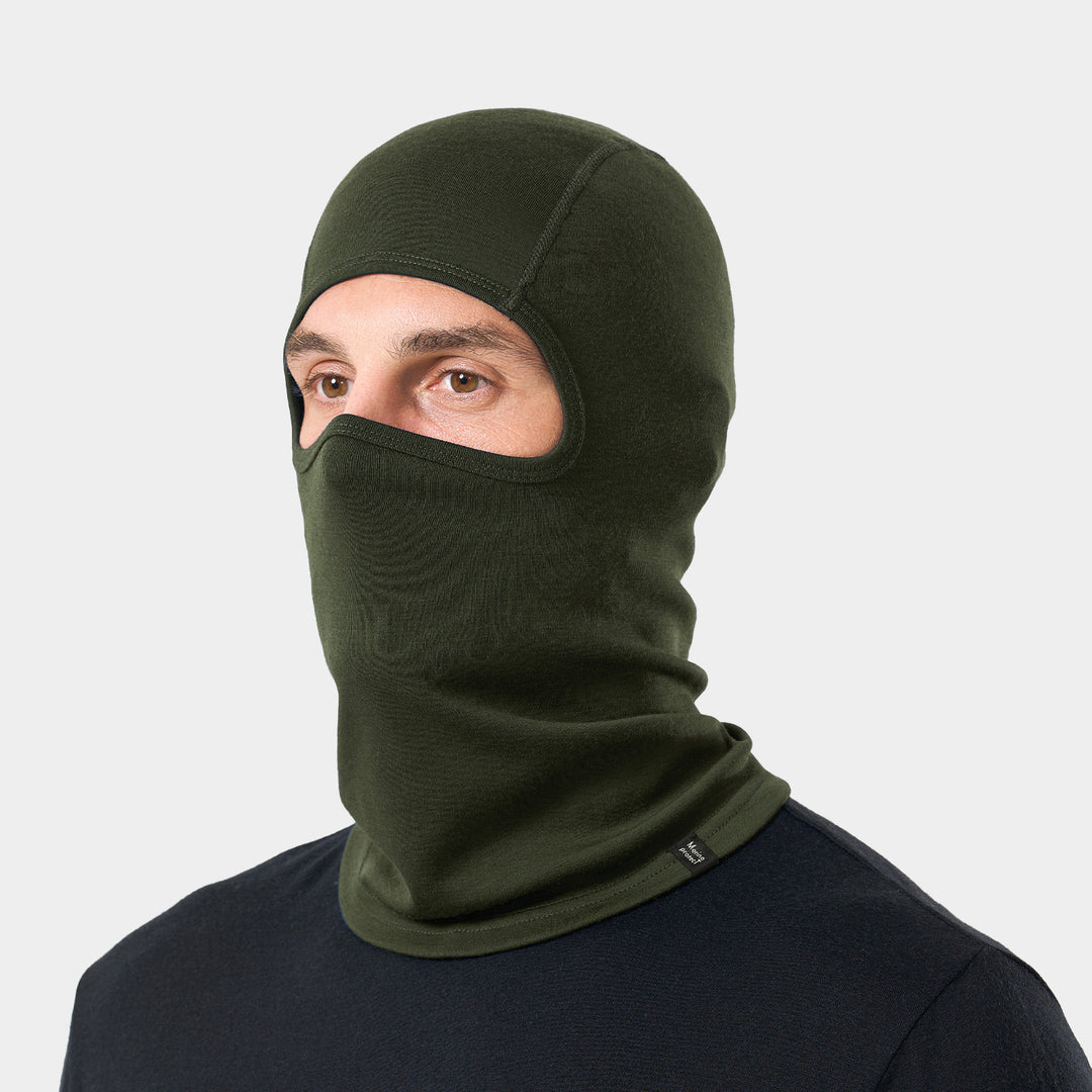Unisex Halsgamaschen aus 100 % Merinowolle, Schwarz -MT06