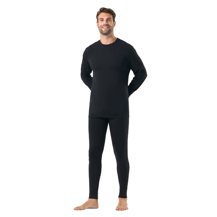 Men's Merino 200g Thermal Base Layer Set Black