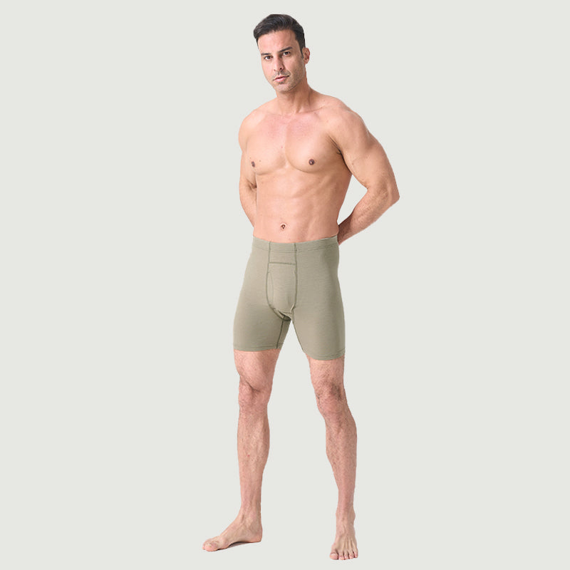 Calzoncillos Boxer Ropa Interior 100% Lana Merino para Hombre Negro - MT15