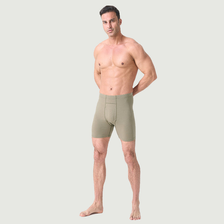 Calzoncillos Boxer Ropa Interior 100% Lana Merino para Hombre Negro - MT15
