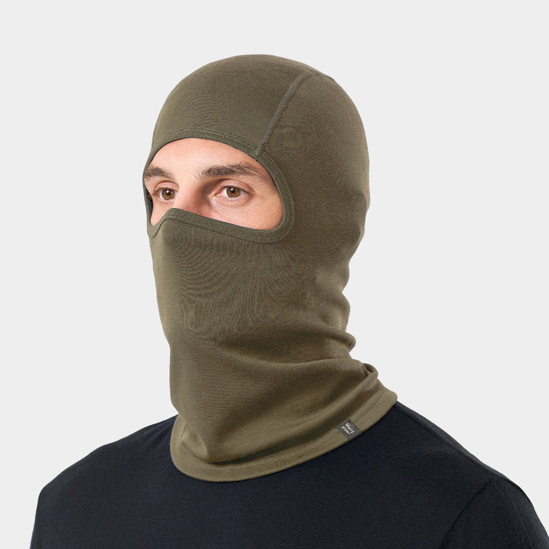 Unisex Halsgamaschen aus 100 % Merinowolle, Schwarz -MT06