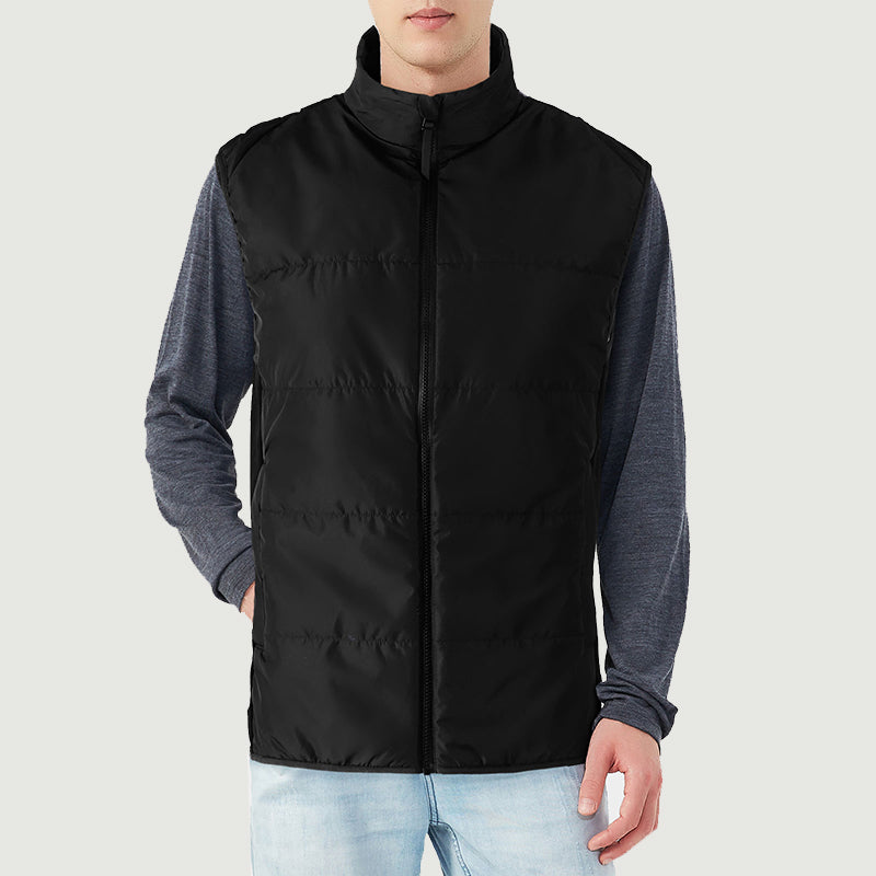 Herrenweste aus 100 % Merinowolle, Schwarz – MT20
