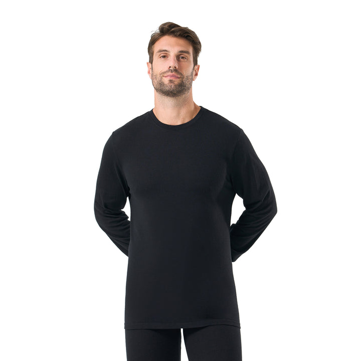 Men's Merino 200 Long Sleeve Crewe Thermal Top Black