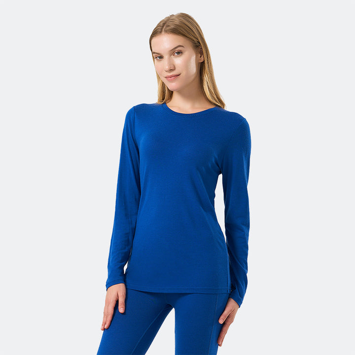 Camiseta Mujer 100% Lana Merino Manga Larga Negro - MT04