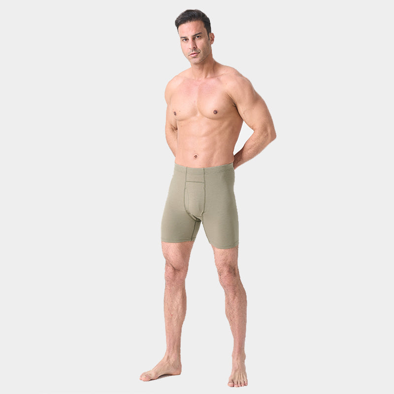 Herren-Boxershorts aus 100 % Merinowolle, Schwarz – MT15
