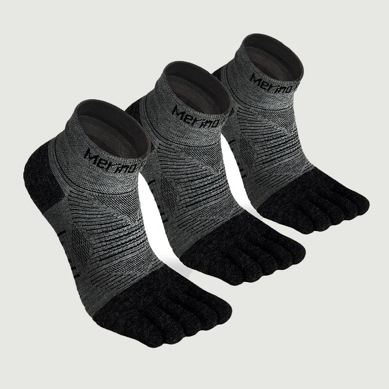 Merino Hike Lightweight Mini-Crew Five-Toe Socks - 3 Pairs