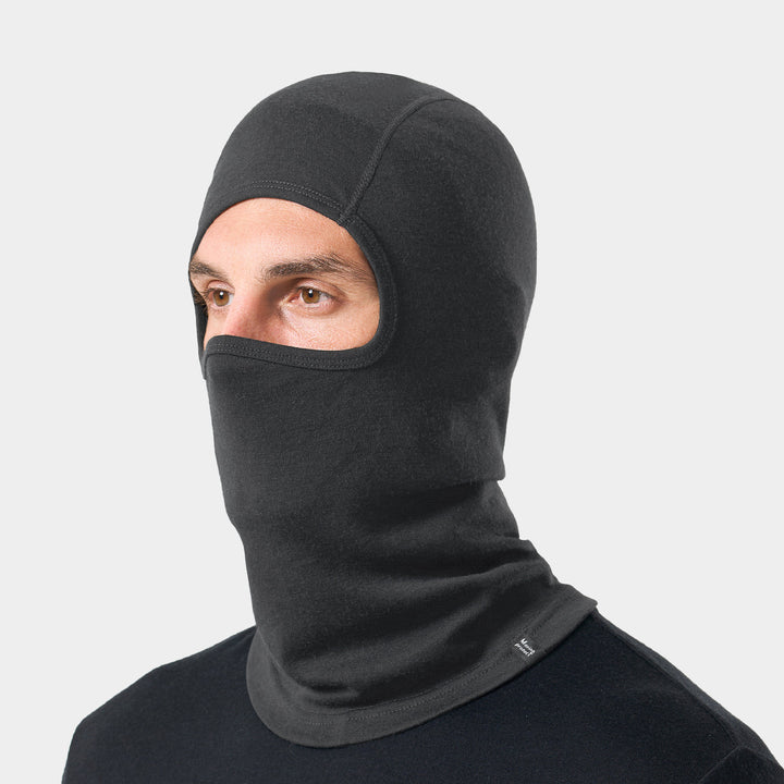 Unisex Halsgamaschen aus 100 % Merinowolle, Schwarz -MT06