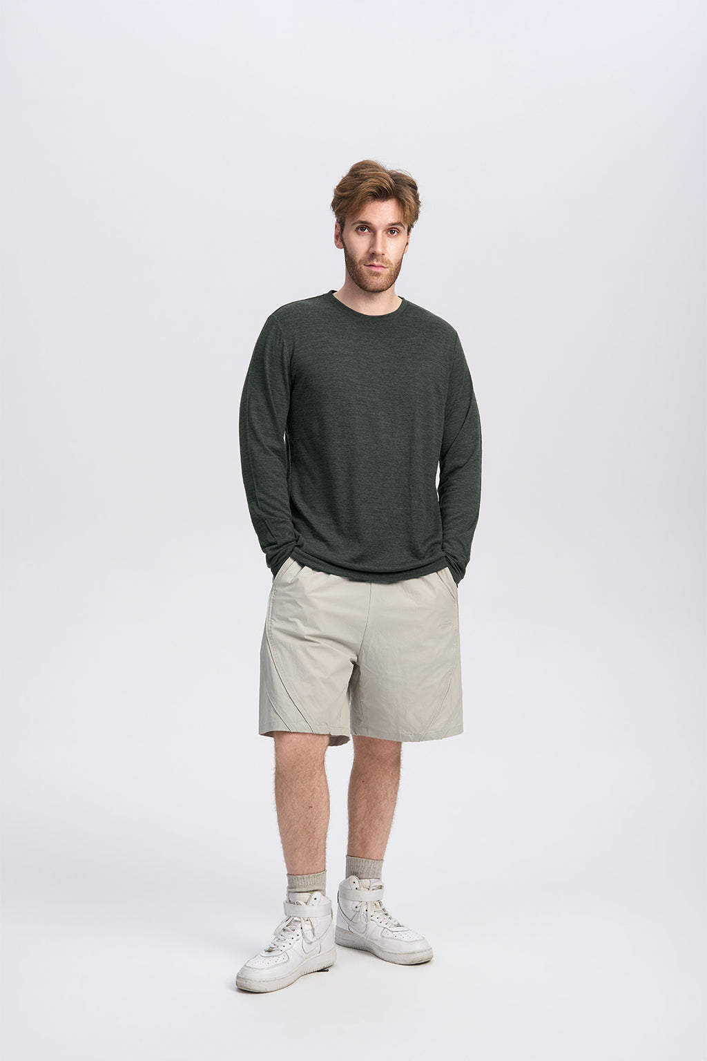 Herren Merino Langarmshirt 170 g – Ganzjahres-Crew