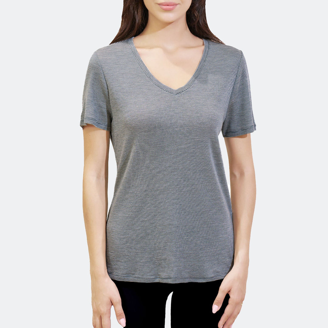 Women's Merino 200g V-Neck Short Sleeve T-Shirt