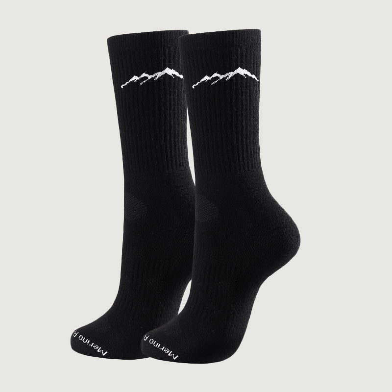 Damensocken aus Bio-Merinowolle, 4 Paar, Schwarz – MT17
