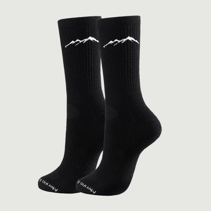 Damensocken aus Bio-Merinowolle, 4 Paar, Schwarz – MT17