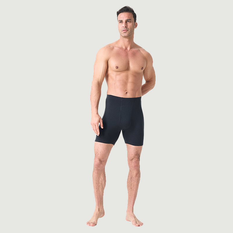 Calzoncillos Boxer Ropa Interior 100% Lana Merino para Hombre Negro - MT15