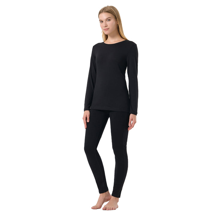 Women's Merino 200 Thermal Base Layer Set Black