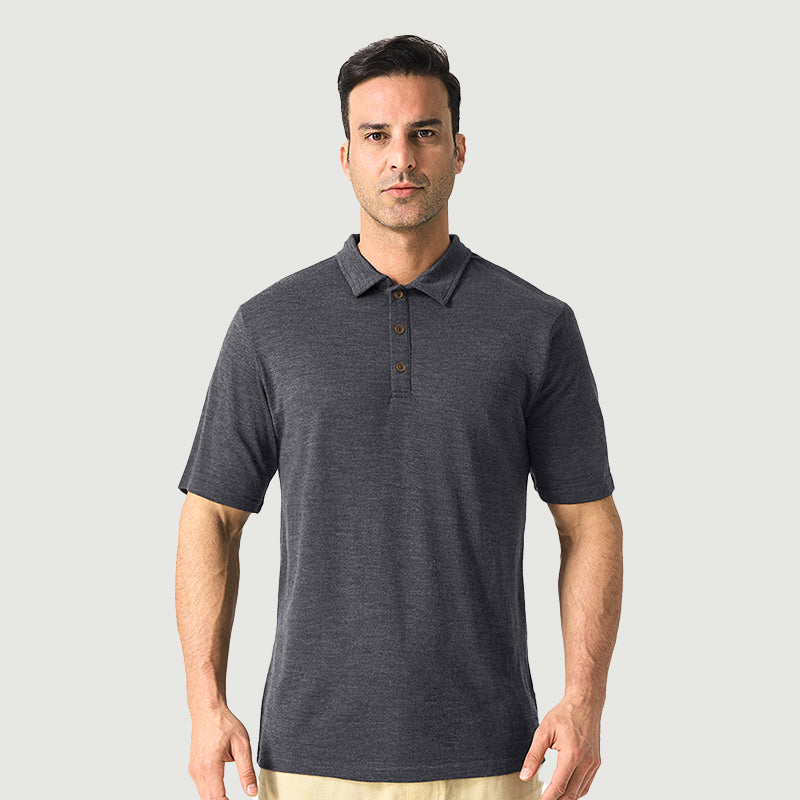 Polos De Hombre 100% Lana Merino Negro - MT24 