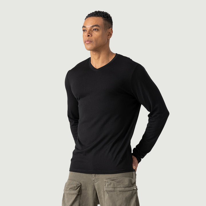 Men's  Merino 170g V-Neck Long Sleeve Top