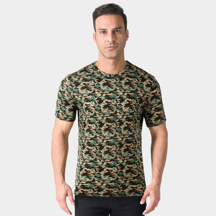 T-Shirt für Herren, 100 % Merinowolle, Schwarz – MT01 