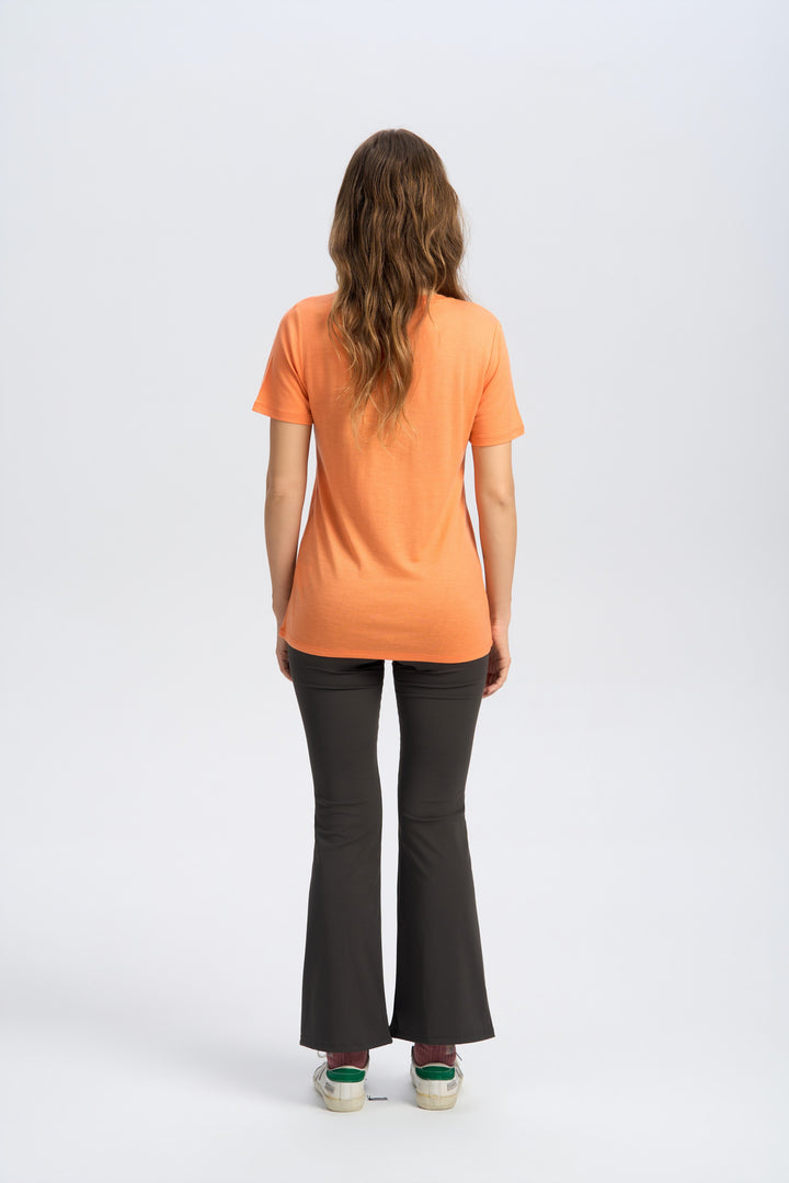Damen Merino 170 g V-Ausschnitt T-Shirt