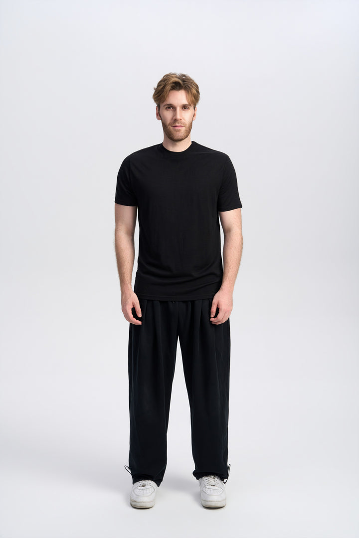 Camiseta de Lana Merino 150g con Cuello Redondo para Hombre
