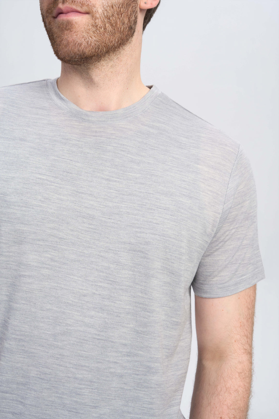 T-Shirt für Herren, 100 % Merinowolle, Schwarz