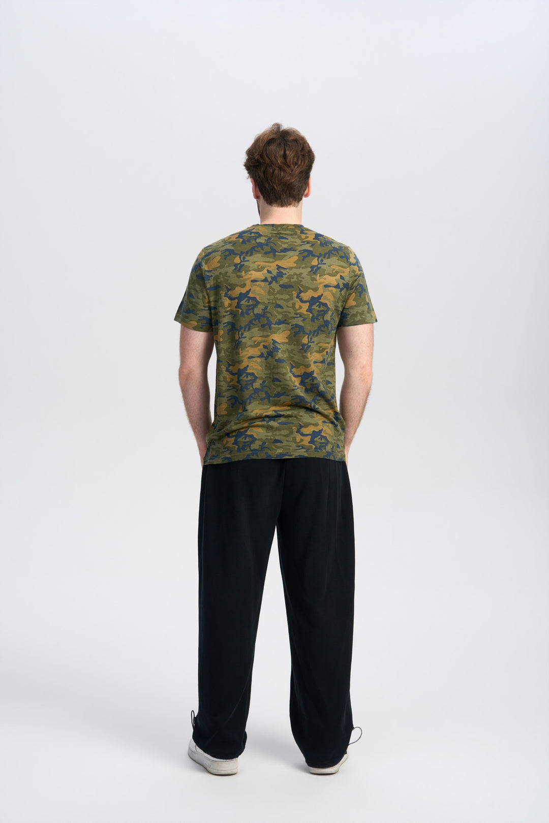 T-Shirt für Herren, 100 % Merinowolle, Schwarz