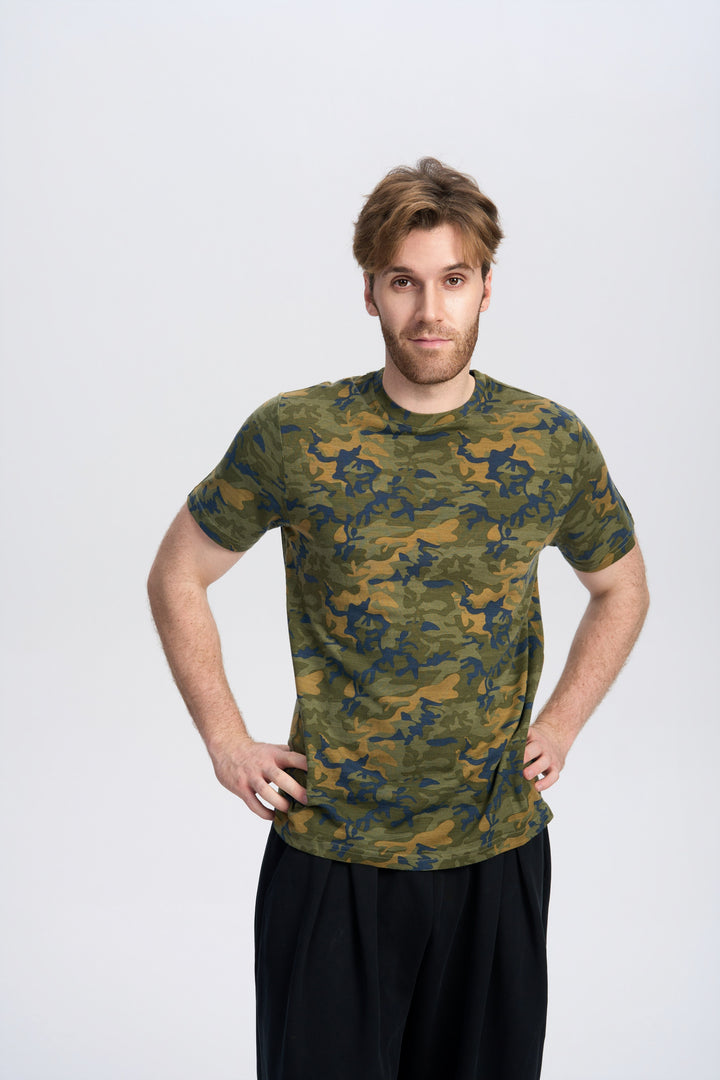 T-Shirt für Herren, 100 % Merinowolle, Schwarz