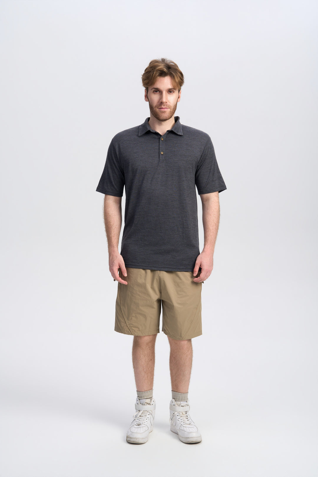 Merino Kurzarm-Polo für Herren, 170 g