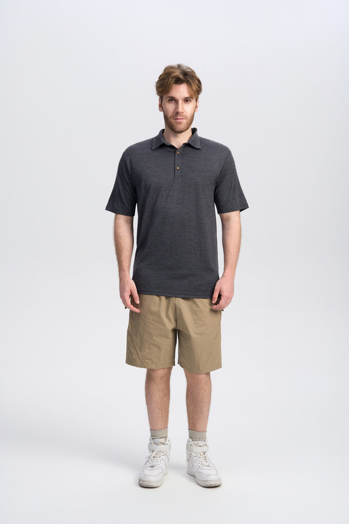 Merino Kurzarm-Polo für Herren, 170 g
