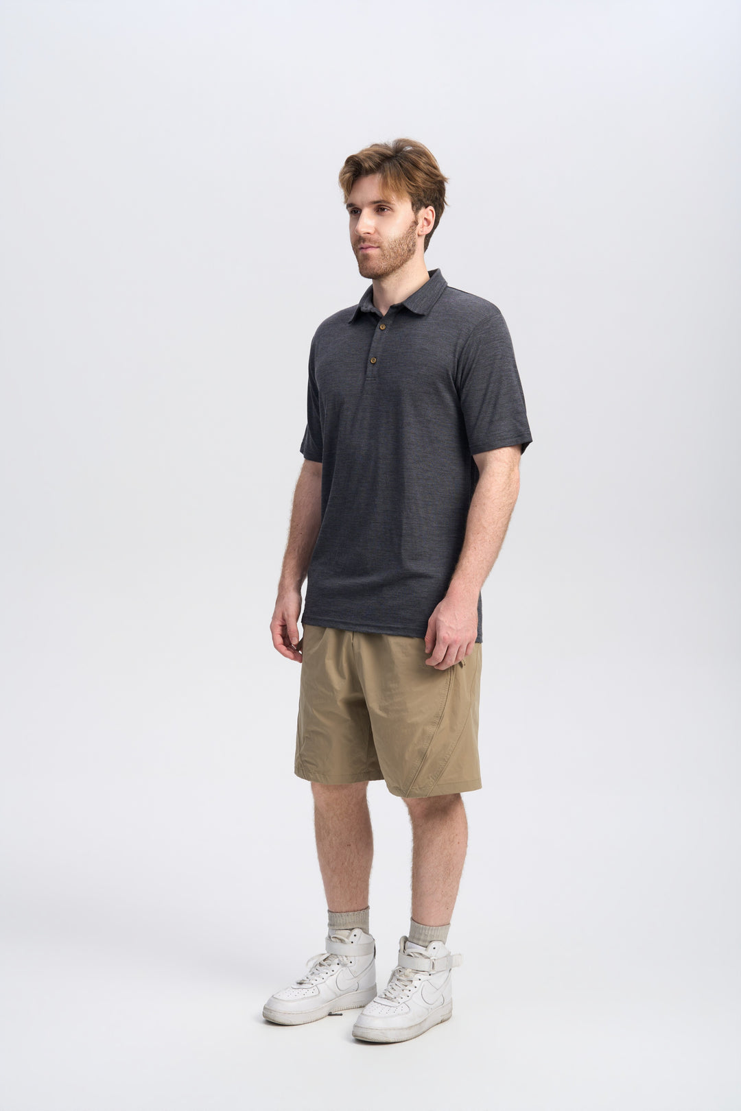 Merino Kurzarm-Polo für Herren, 170 g
