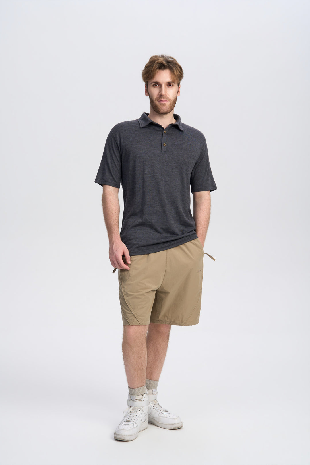 Merino Kurzarm-Polo für Herren, 170 g