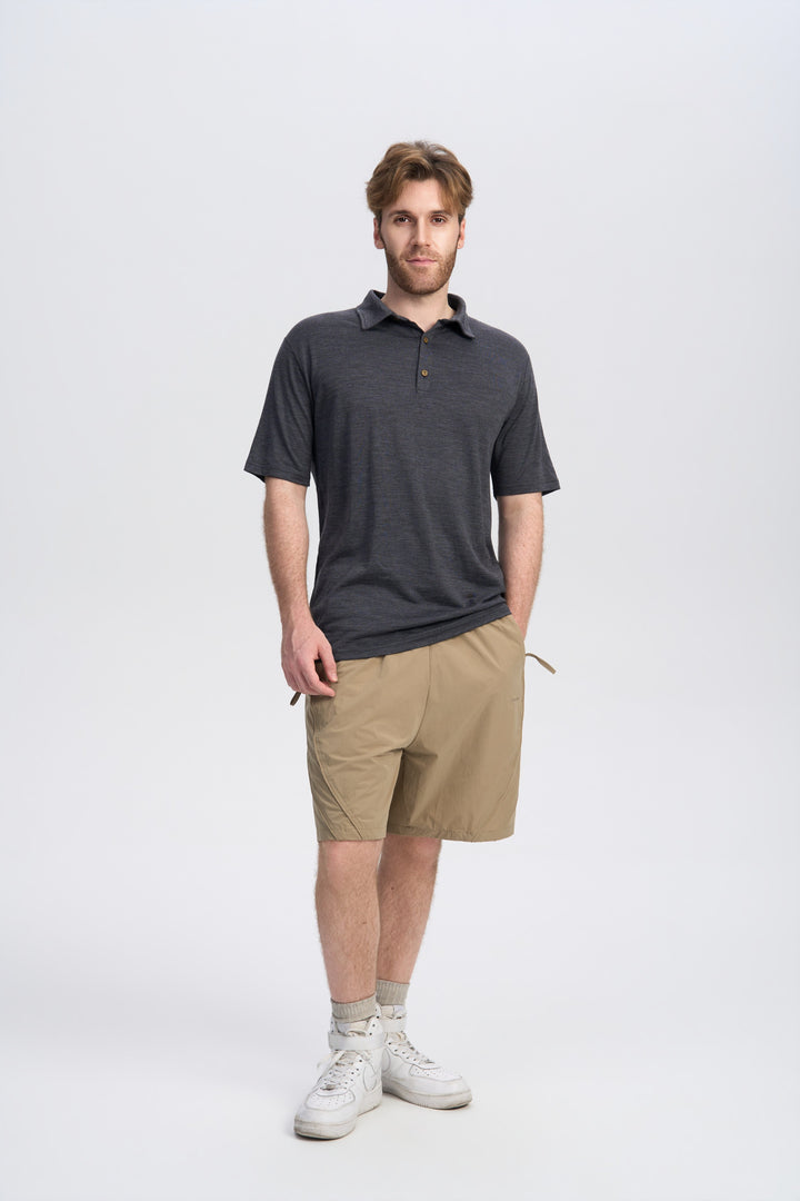 Merino Kurzarm-Polo für Herren, 170 g