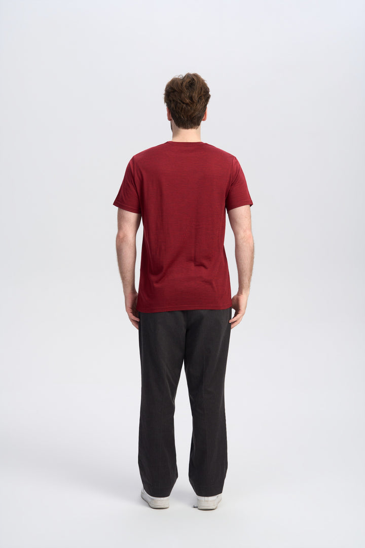 Camiseta Hombre 100% Lana Merino Negra - MT01 
